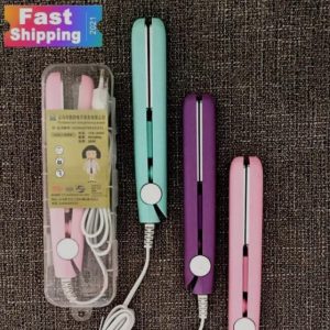 Portable Mini Hair Straightener for Women - Ceramic Plates - Travel Size