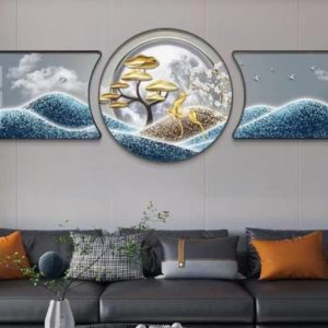 Luxury Abstract 3D Wall Art Panel Set (3 Pieces)
