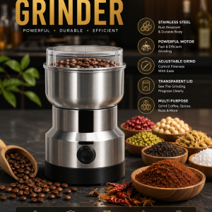 Electric Stainless Steel Spice Grinder | Coffee, Dry Masala & Nut Grinder